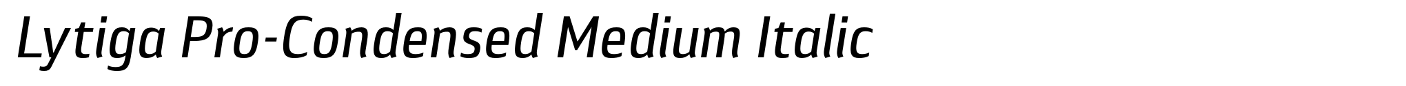 Lytiga Pro-Condensed Medium Italic image